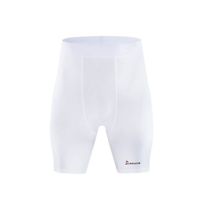 Gladiator compressiebroek wit voorkant