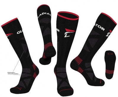 gladiator sports ski socks black all views