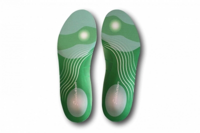 pair of solelution football insoles bottom view