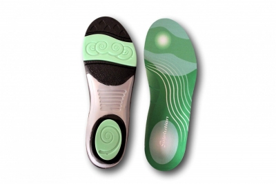 pair of solelution football insoles top view