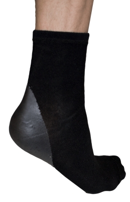 solelution socks with silicone gel heel front view
