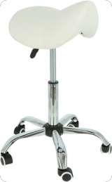 ergonomic saddle stool white