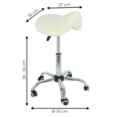 ergonomic saddle stool white product information