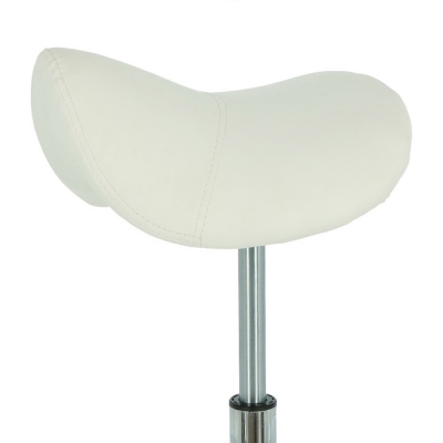 seat of the ergonomic saddle stool white