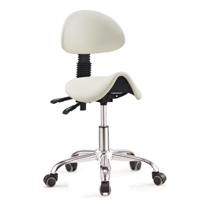 Ergonomische zadelkruk wit