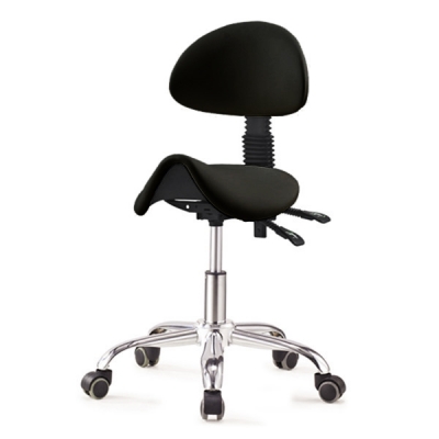 Hoge ergonomische zadelkruk met rugleuning