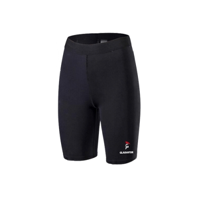 gladiator sports womens compression shorts black front view