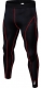 gladiator sports compression tights long black and red