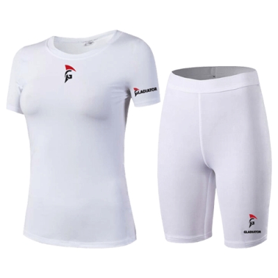Gladiator Compressie broek en shirts wit