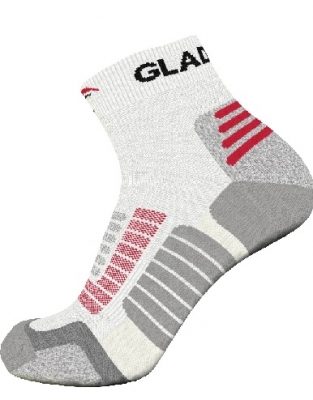 gladiator sports compression socks short white front view