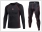 gladiator sports long sleeve compression top black with red with compression pants long