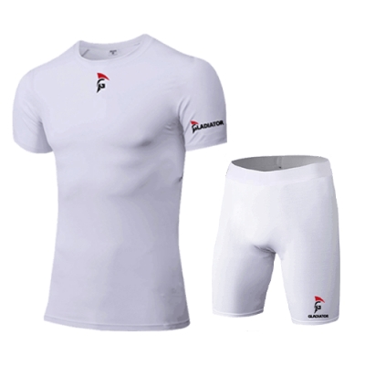 Gladiator Compressie broek en shirt wit