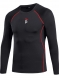 gladiator sports long sleeve compression top black with red