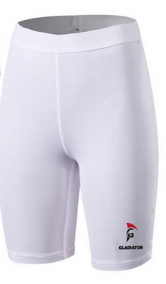 gladiator sports womens compression shorts white front view