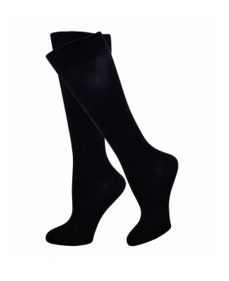 one pair of black support sotckings